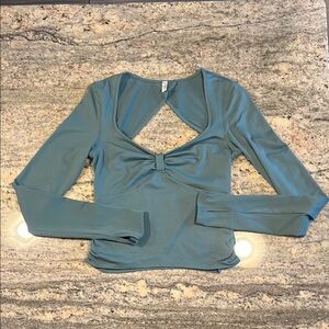 NWOT 🐉 Free People Movement Cosmo Glacial Mist Open Back Athletic Top Sz S